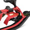 Steerable sled red-black Snow rider up to 75 kg with sled steering