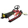 Steerable sled red-black Snow rider up to 75 kg with sled steering