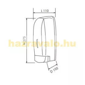   DISA1000 Folyékony szappanadagoló falra szerelhető fehér műanyag, ipari kivitel