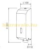 Soap dispenser stainless steel 1.2 liter, wall-mounted pull lever 