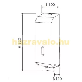   Szappanadagoló rozsdamentes acélból fali húzókaros, 1,2 literes ipari és szállodai kivitel