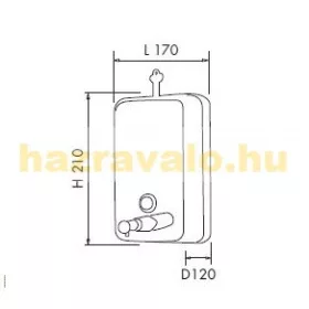   Szappanadagoló rozsdamentes acélból falra szerelhető, 1,2 literes ipari és szállodai kivitel