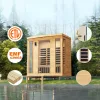 Infraszauna otthonra 3-4 személyes prémium fa szauna Bluetooth hangszóróval és színterápiával (2580 W)