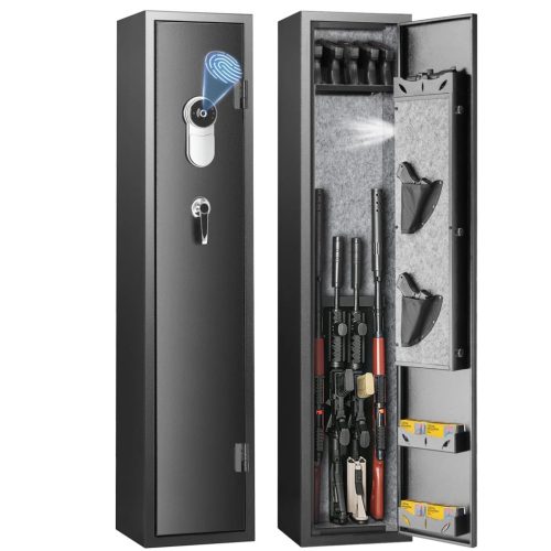 Pisztolyszéf 5 fegyveres ujjlenyomatos fegyverszekrény gyors hozzáféréssel