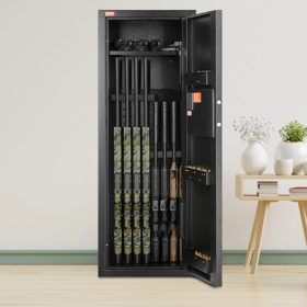   Fegyverszéf 6–8 fegyveres fegyverszekrény digitális zárral és kulccsal