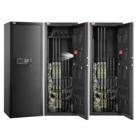   Fegyverszekrény 10–12 fegyverhez digitális zárral magas, gyors hozzáférésű kivitel