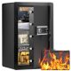 Egyajtós széf 99 literes digitális széf tűzálló pénztasakkal kulcsos és kódos nyitással