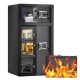Kétajtós széf 204 literes kétszárnyú digitális széf tűzálló pénztasakkal