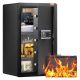 Egyajtós széf 113 literes ujjlenyomatos digitális széf tűzálló pénztasakkal