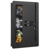 Fegyverszéf 3 kivehető polccal 3 szintes falba építhető széf LED világítással és rezgésriasztóval