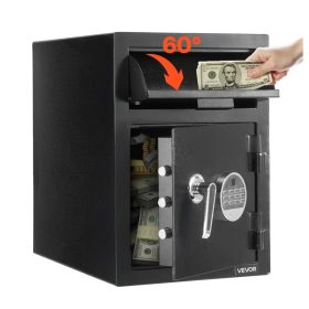   Letéti széf 34 literes 2 szintes bedobónyílásos trezor nagy elülső betétnyílással, ledobható széf digitális billentyűzettel 