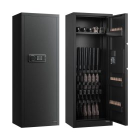   Fegyverszekrény 6–8 hosszú fegyverhez digitális és kulcsos zárral fegyvertároló szekrény
