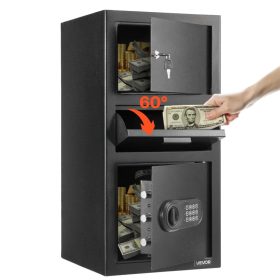   Bedobónyílásos trezor 102 liter széf nagy középső bedobónyílással PIN-kóddal