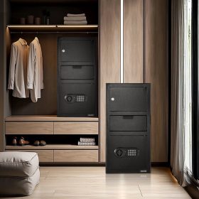   Bedobónyílásos trezor 102 liter széf nagy középső bedobónyílással PIN-kóddal