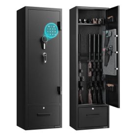   Fegyverszekrény puskákhoz és pisztolyokhoz alsó fiókkal, digitális zárral