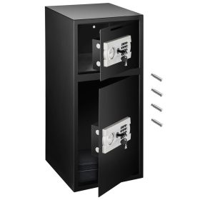   Elektronikus széf kulccsal és kombinációs zárral 74 literes dupla ajtós, erős acél kivitel