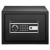 Fali széf 22,6 literes falba építhető bútorszéf ujjlenyomatos és digitális zárral, fekete