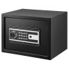 Fali széf 22,6 literes falba építhető bútorszéf ujjlenyomatos és digitális zárral, fekete