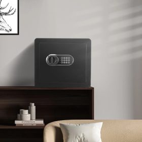   Fali széf 34 literes digitális bútorszéf kulcsos és jelszavas nyitással, tűzálló pénztartó tasakkal