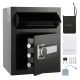 55 literes bedobónyílásos depószéf 45x30x35 cm elektronikus kódzárral és riasztóval üzleti széf készpénzhez