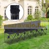 Folding row of chairs, mobile event chair, portable folding 6-person bench black