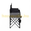 Folding row of chairs, mobile event chair, portable folding 6-person bench black