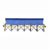 Folding row of chairs, mobile event chair, portable folding bench for 6 people blue