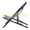 Folding camping chair 2 garden chairs with adjustable backrest, gray