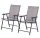 Folding garden chair with armrests, set of 2