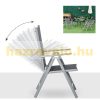 Alumínium összecsukható kerti szék 2 darabos készlet karfával állítható magasságú háttámlával