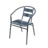 Aluminum garden chair set with armrests, 4 pieces 