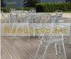 Aluminum garden chair set with armrests, 4 pieces 