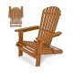 Wooden folding garden chair acacia wood with ergonomic design 84x69x94 cm