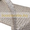 Polirattan garden chair, 4 beige chairs with armrests can be stacked