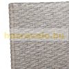 Polirattan garden chair, 4 beige chairs with armrests can be stacked
