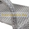 Polyrattan garden chair, 4 gray armchairs can be stacked