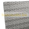 Polyrattan garden chair, 4 gray armchairs can be stacked