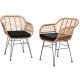 Polirattan chair wicker armchair 2 pieces can be used both indoors and outdoors