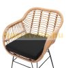 Polirattan chair wicker armchair 2 pieces can be used both indoors and outdoors