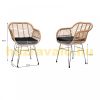 Polirattan chair wicker armchair 2 pieces can be used both indoors and outdoors