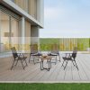 Polirattan garden chair 4-piece seating furniture folding brown chair outdoor furniture
