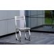 Stainless steel chair with round legs 