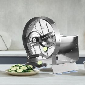   Ipari kézi zöldségszeletelő állítható vastagsággal 0–12 mm rozsdamentes acél ételszeletelő, tartalék pengével