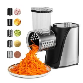   5 az 1-ben Multifunkciós konyhai gép elektromos reszelő zöldségszeletelő, sajtreszelő 250W