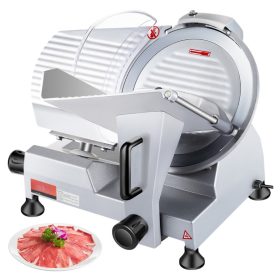   Szeletelőgép ø200 mm tárcsa 200W Ipari elektromos sonka szalámi felvágott szeletelő