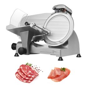   Szeletelőgép ø260 mm tárcsa 340W Ipari elektromos sonka szalámi felvágott szeletelő