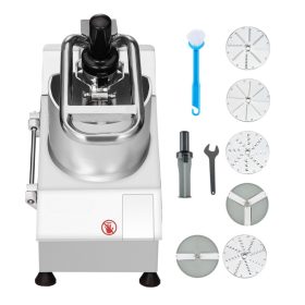   Konyhai aprítógép 750W zöldésgaprító 6 rozsdamentes acél penge, dupla adagolónyílás