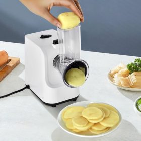   Elektromos zöldségszeletelő 200W sajtreszelő 5 cserélhető betéttel