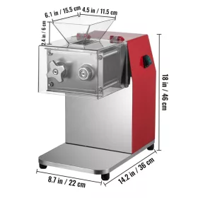   Ipari hússzeletelő gép 850W 5 mm szeletelés, 250 kg/óra kapacitás, rozsdamentes acél penge