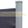 Szélfogó térleválasztó kültéri és beltéri paraván dupla méret 160x600 cm sötét szürke antracit